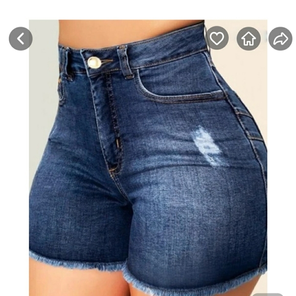 Stretch Jean shorts - Picture 1 of 2
